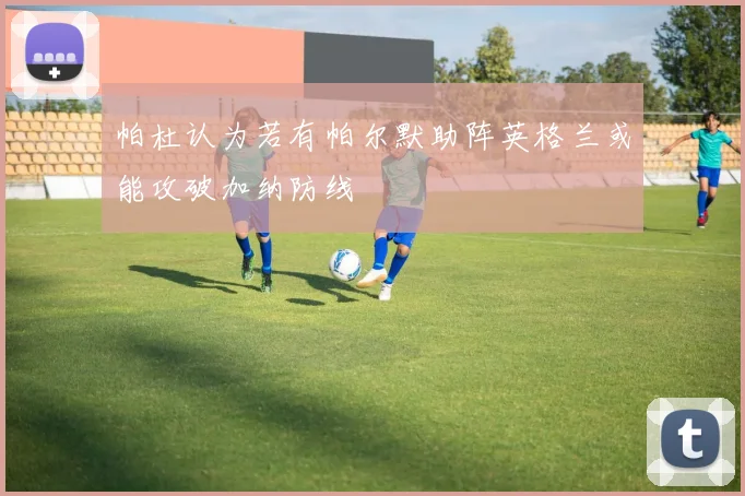 帕杜认为若有帕尔默助阵英格兰或能攻破加纳防线